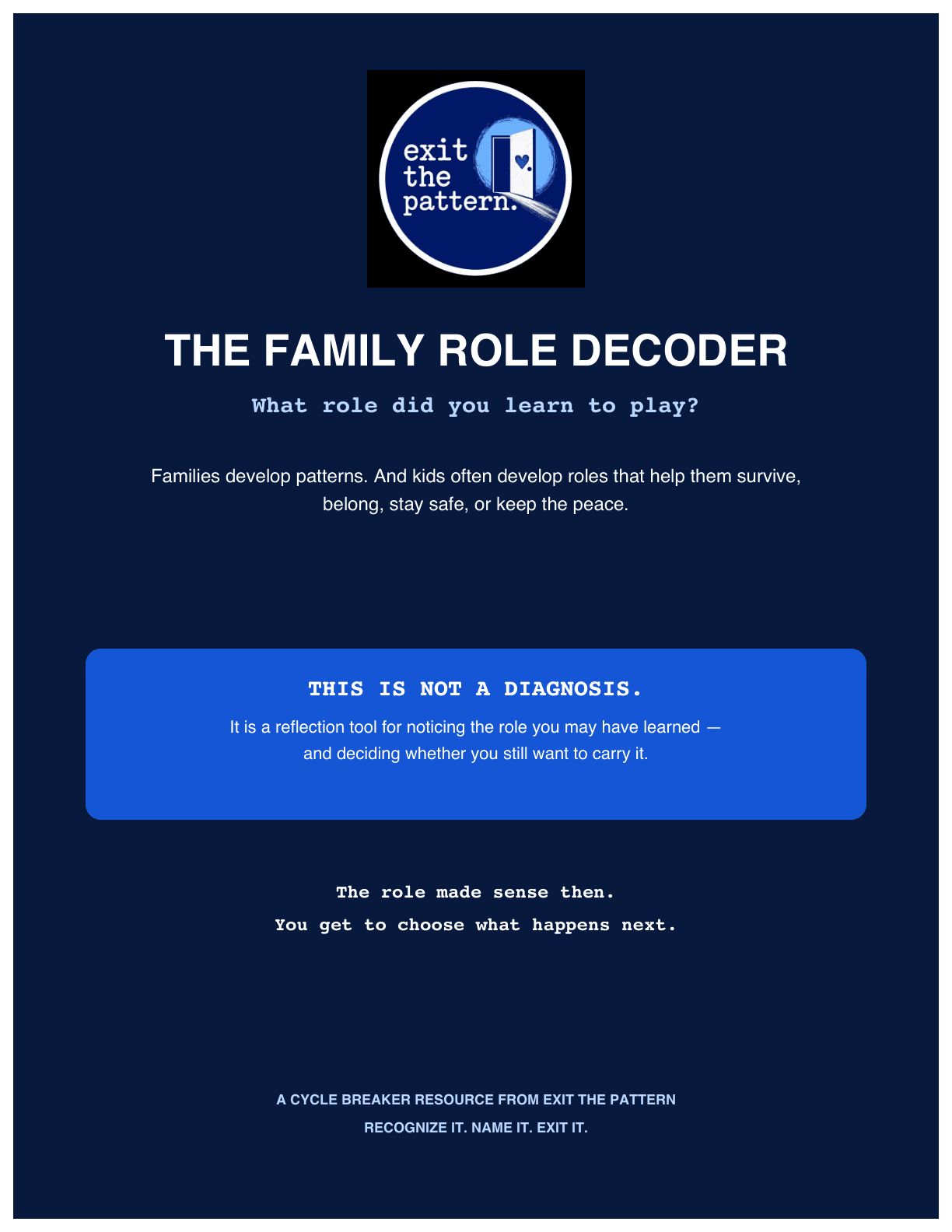 Preview of The Family Role Decoder